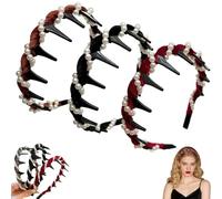 Basically Retro High Skull Pearl Headband,2025 New Vintage High Cranium Artificial Pearl Hairband for Women Girls Classic Retro Hair Accessories for Weddings,Parties,Night Out,Daily Wear (A, one size)
