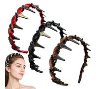 Basicallyt Retro High Skull Pearl Headband, Vintage High Cranium Pearls Headbands, Elegant Artificial Pearls Hairband, Comfortable, Stable & Non-Slip Hair Band for Wedding, Party (Pearl, Diamond)