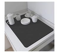 BASICF FGAQLUK Kitchen Super Absorbent Draining Mat,Dish Drying Mat For Counter,Non-slip Absorbent Rubber, Coffee Machine Mat Counter Protector For Kitchen, Dining Table, Bathroom(Grey,50 * 60cm)