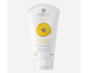 BasicLab Dermocosmetics Moisturising Face Cream 75 ml for Women and Men, for Adults and Children, for Sensitive Normal Combination Skin, Good Under Make-up, Light Consistency