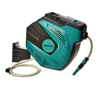 Basics Auto-Rewindable Hozelock Wall-Mounted Hose Reel, 35 M, Blue Green