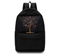 Basics Backpack/Daypack with Padded Shoulder Straps, Side Pockets Hiking Daypack Walking Rucksack Foldable Camping for Water Bottle and Laptop Sleeve, (Butterfly Tree)