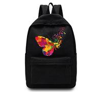 Basics Backpack/Daypack with Padded Shoulder Straps, Side Pockets Hiking Daypack Walking Rucksack Foldable Camping for Water Bottle and Laptop Sleeve, (Half Butterfly)