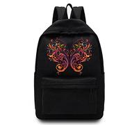 Basics Backpack/Daypack with Padded Shoulder Straps, Side Pockets Hiking Daypack Walking Rucksack Foldable Camping for Water Bottle and Laptop Sleeve, (Butterfly Art)