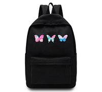 Basics Backpack/Daypack with Padded Shoulder Straps, Side Pockets Hiking Daypack Walking Rucksack Foldable Camping for Water Bottle and Laptop Sleeve, (3 Butterfly)
