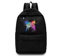 Basics Backpack/Daypack with Padded Shoulder Straps, Side Pockets Hiking Daypack Walking Rucksack Foldable Camping for Water Bottle and Laptop Sleeve, (Paint Butterfly)