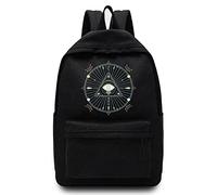 Basics Backpack/Daypack with Padded Shoulder Straps, Side Pockets Hiking Daypack Walking Rucksack Foldable Camping for Water Bottle and Laptop Sleeve, (Eye)