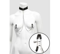BASICS Collar with Nipple Clamps - Black Black
