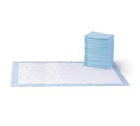 Basics Dog And Puppy Training Pads, Leakproof, 5-Layer Design With Quick-Dry Surface, Giant, Pack Of 40, Blue & White