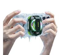 Basics Magnetic Phone Cooler, Low Noise USB Cooling Fan with Smart Temp Control, RGB Light, Magnetic Ring & Clip Compatible with iPhone 15 16 17Pro Max MagSafe Samsung iPad for Gaming