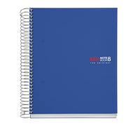 Basics MR 43005 - Notebook 8 colors, A5, 200 sheets, horizontal polypropylene, blue color