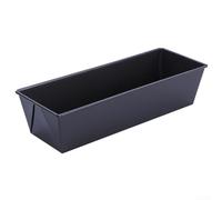 Basics Non-stick Rectangular Carbon Steel Bread Pan Carbon Steel Bread Loaf Pan Non Baking Rectangle Toast Cake Tray with 4 Different Sizes Home Kitchen Bakeware (L)