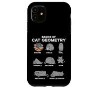 Basics Of Cat Geometry Funny Kitten Kitty Math Men Women Kid Case for iPhone 11