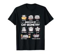 Basics of Cat Geometry Math Funny Cat for Cat Dad Cat Mom T-Shirt