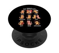 Basics of Cat Love Funny Cat Gifts for Dad Mom Kids PopSockets Adhesive PopGrip