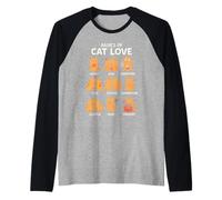 Basics of Cat Love Funny Cat Gifts for Dad Mom Kids Raglan Baseball Tee