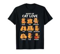 Basics of Cat Love Funny Cat Gifts for Dad Mom Kids T-Shirt