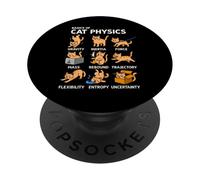Basics of Cat Physics Funny Cat Gifts For Dad Mom Kids PopSockets Adhesive PopGrip