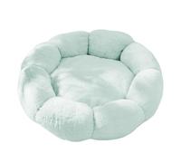 Basics Round Cat Bed Plush Flannel Top, Dog Sofa, Winter Cat Beds, Soft Cat Cave, Warm Cat Nest, Flower Cat Bed, Plush Pet Beds for Cats, Calming Cat Cave, Washable Cat Nest, Cat Beds for Winter