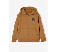 Basics Zipped Jacket with Hood for Boys pecan nut