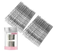 BasicSense 48 PCS Essential Strong Sturdy Wavy Kirby Metal Bobby Pins Grips Hairpins, 5cm(2 inch), Silver