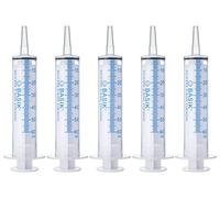 BASIK 60ml Enteral Feeding Syringe Cath Tip 60cc Silicone O-ring Tube Feeding With Caps Craft and Garden Syringe Pet Feeding 5/pack