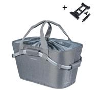 Basil Classic Carry All Bicycle Basket - Rear Wheel - MIK System - Lockable - Weatherproof and Stylish - 22 Litres - Grey