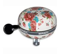 BASIL bicycle bell Big Bell Bloom flower pattern Ding Dong bell white Ø 80mm