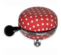 Basil bicycle bell BIG BELL Polkadot - Red White Dots Ø 80mm