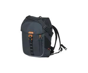 Basil Bicycle Pannier Rack Backpack Miles Tarpaulin Daypack 17Litre Black/Orange