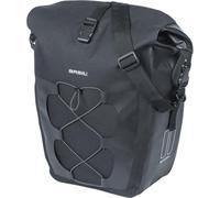 Basil Bicycle Single Bag L MIK Hooks - 25-31L - Waterproof IPX3 - Rolltop Closure - Compression Front Pocket - Tarpaulin/Polyester - Reflective - Removable Shoulder Strap - Black