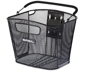 Basil Bold Klickfix Front Basket - Black, One Size