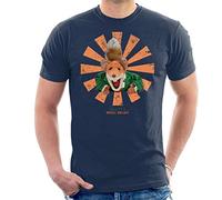 Basil Brush Retro Japanese Men's T-Shirt Navy Blue