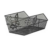 Basil Cento Flower Wire Rear Basket - Black,39 x 24 x 21 cm