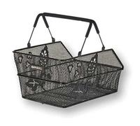 Basil Cento Flower Multi Mik Rear Basket Black