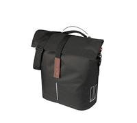 Basil City Shopper MIK Studs - 14-16L, Black, Water-Repellent, Includes MIK Studs System, Ideal for City Driving and Shopping