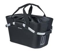 Basil Classic Carry All Bicycle Basket - MIK System Rear - Lockable - 22 Litres - Weatherproof and Stylish - Black
