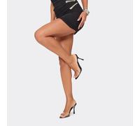 Basil Clear Perspex Strap Pointed Peep Toe Slingback Heel In Black Faux Leather, Women's Size UK 8