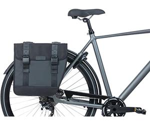 Basil Double Pack Bag Tour Waterproof XL Attachment: Universal Bridge | Black | For I Rack/MIK