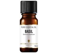 Basil Essential Oil in a 10ml amber glass dropper bottle - Amphora Aromatics.