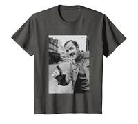 Basil Fawlty Towers John Cleese T-Shirt, Youth, Asphalt Grey, Small