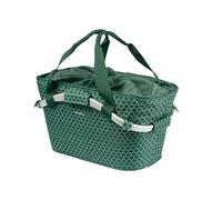 Basil Flair Carry All Bicycle Basket - Rear Wheel - MIK System - Lockable - Weatherproof and Stylish - 22 Litres - Green
