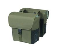 Basil Go MIK Double Pannier Bag Dark Green