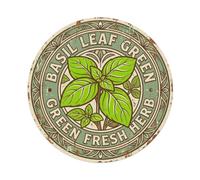 Basil Leaf Green Fresh Herb Metal Tin Sign