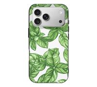 Basil Leaves Protective Cover Compatible with iPhone 17/17 Air/17 Pro/17 Pro Max Phone Case TPU Shockproof
