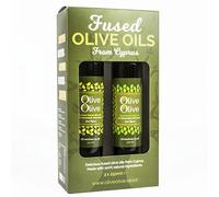 Basil & Lemon Infused Olive Oil Gift Pack 2 x 250ml - Extra Virgin by OliveOlive - First Cold Pressed from Cyprus - Hand Picked Olives
