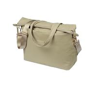 Basil Manhattan Bicycle Handbag - 12 L, Beige, Waterproof, Made from Recycled Polyester (IPX3), Ideal for Commuting and Everyday Use