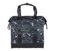 Basil MIK Hooks Bicycle Shopper - 23L - Polyester - Main Compartment with Padded Laptop Compartment - Sturdy & Rainproof - Comfort Handles - Reflective - Black