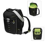 BASIL Miles Daypack Cycle Bag - Black/Lime, 14 Litre