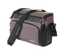 Basil Move KF 7-8L Brown Water Resistant Recycled Polyester Handlebar Bag with KF Adapter Plate Ideal for Everyday Use